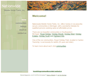 Tablet Screenshot of nationwidemobilehomeparks.com